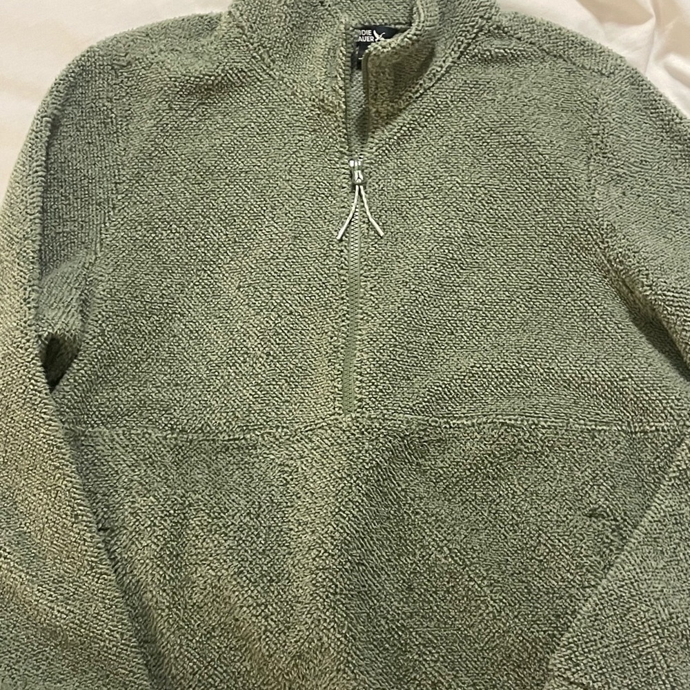 Eddie Bauer Sage Green Zip-Up Sweater